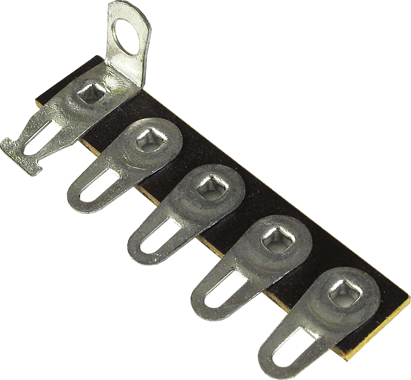 Five lug terminal strip for the relocated DC heater circuit