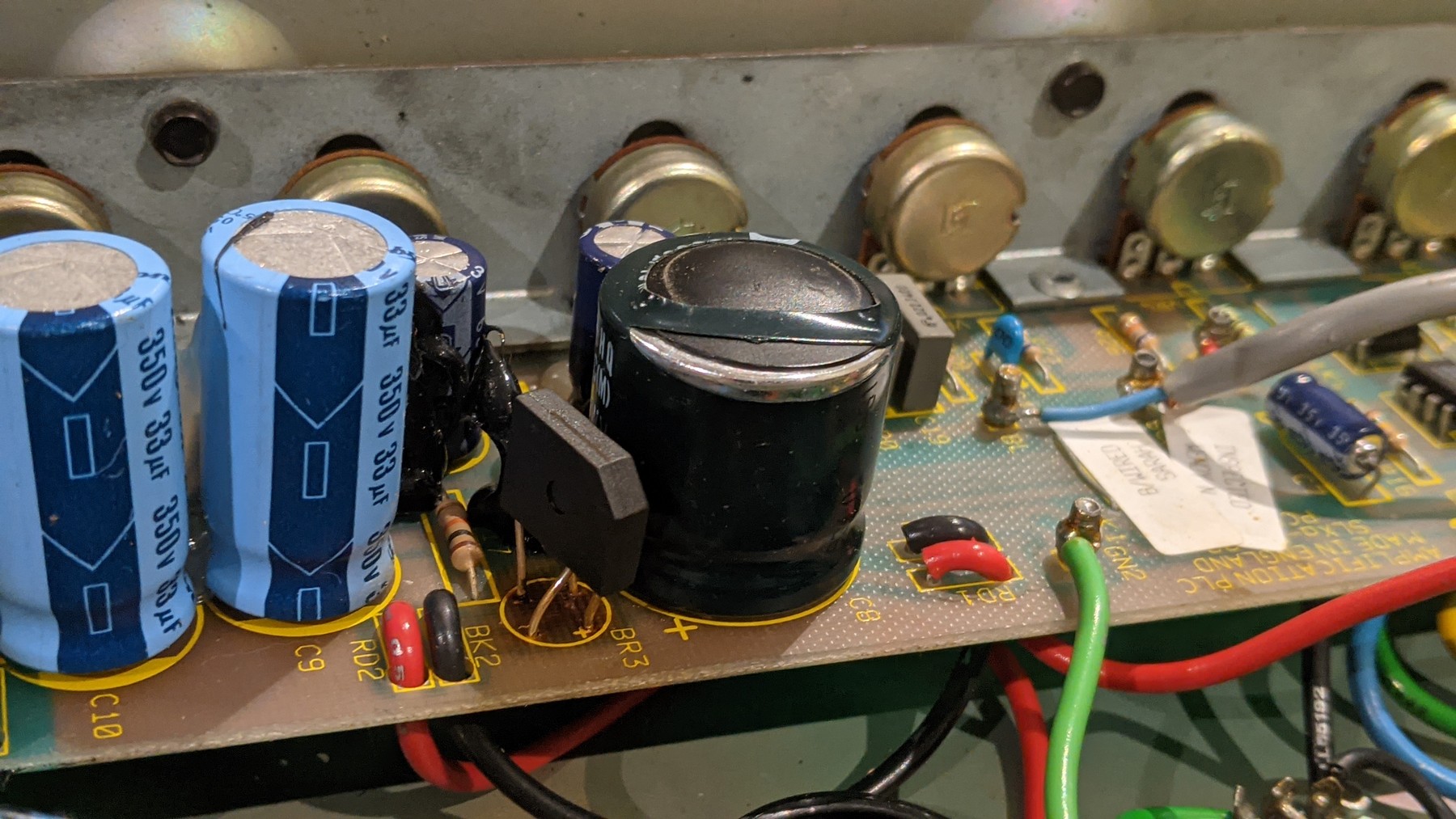 Replaced BR3 rectifier with a split, failed C8 capacitor